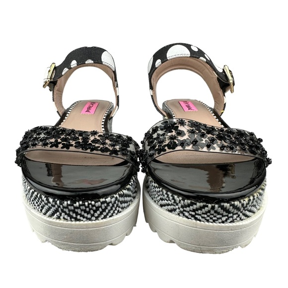 Betsey Johnson Shoes Womens 8 Platform Sandals Open Toe Buckle Strap - Picture 3 of 11
